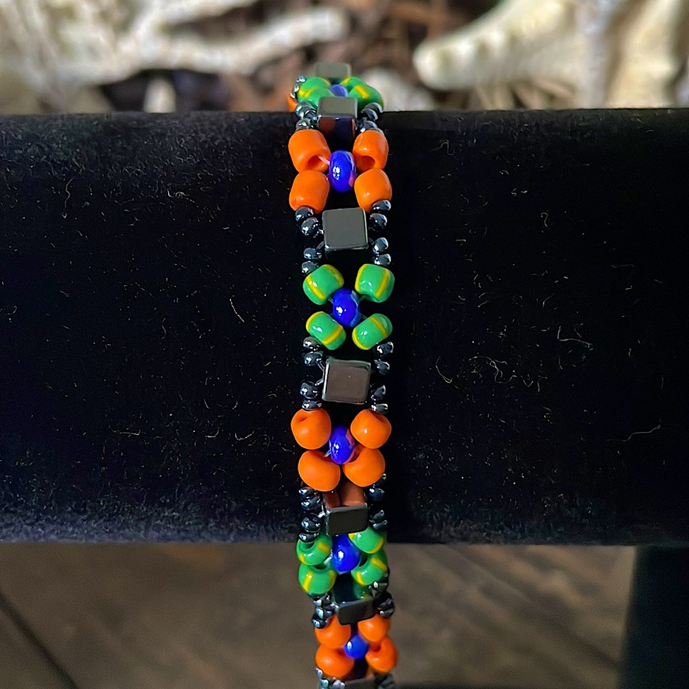 Flower Hematite Ankle Bracelet